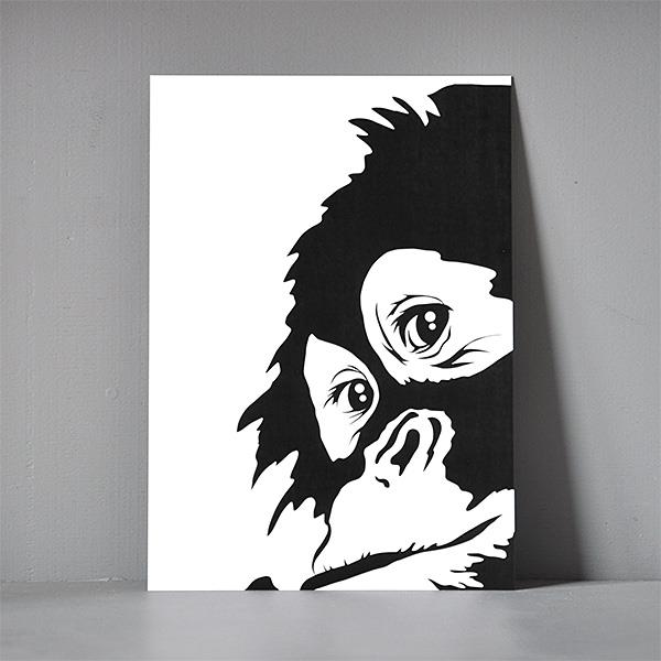Postkort  A5 - Monkeyface